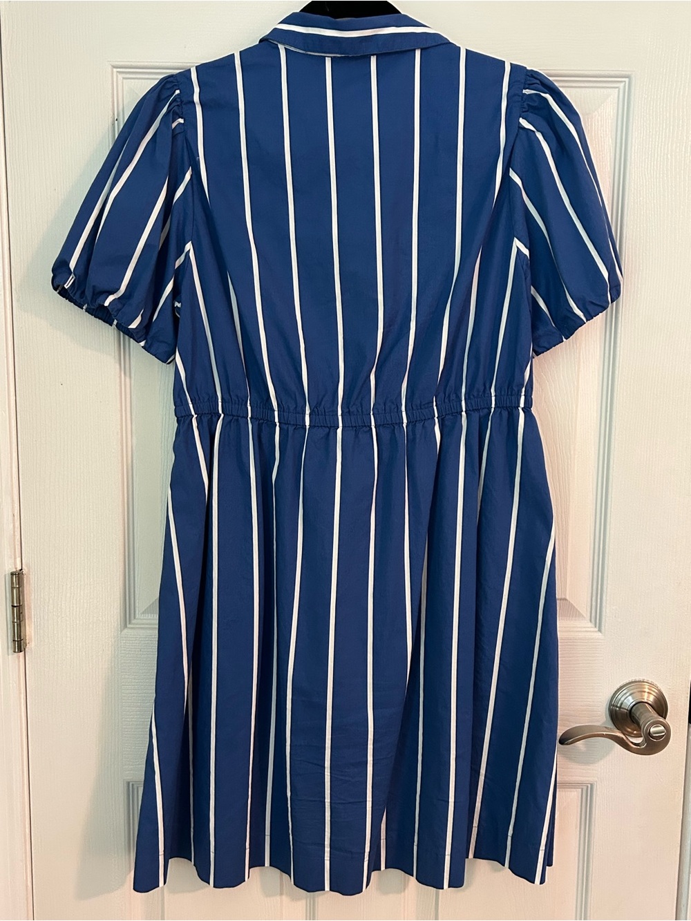 J. Crew Short-Sleeved Striped, Tie-Waist Mini Dress - Picture 5 of 8